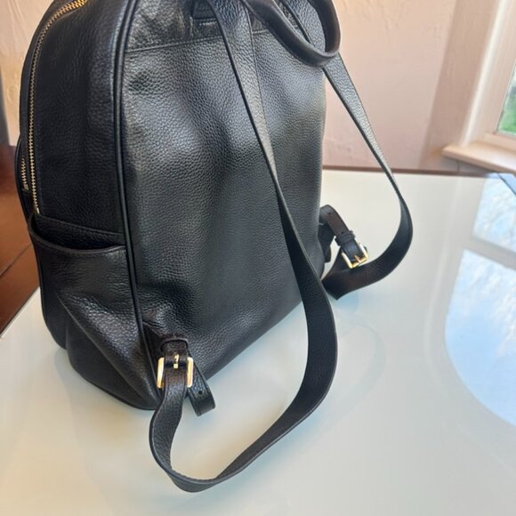 Michael Kors Large Backpack, Black Pebble Leather w/ gold accent main image 10